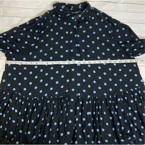 Zara Woman Oversized Drop Waist Polka Dot Tunic Size Medium - Picture 7 of 11